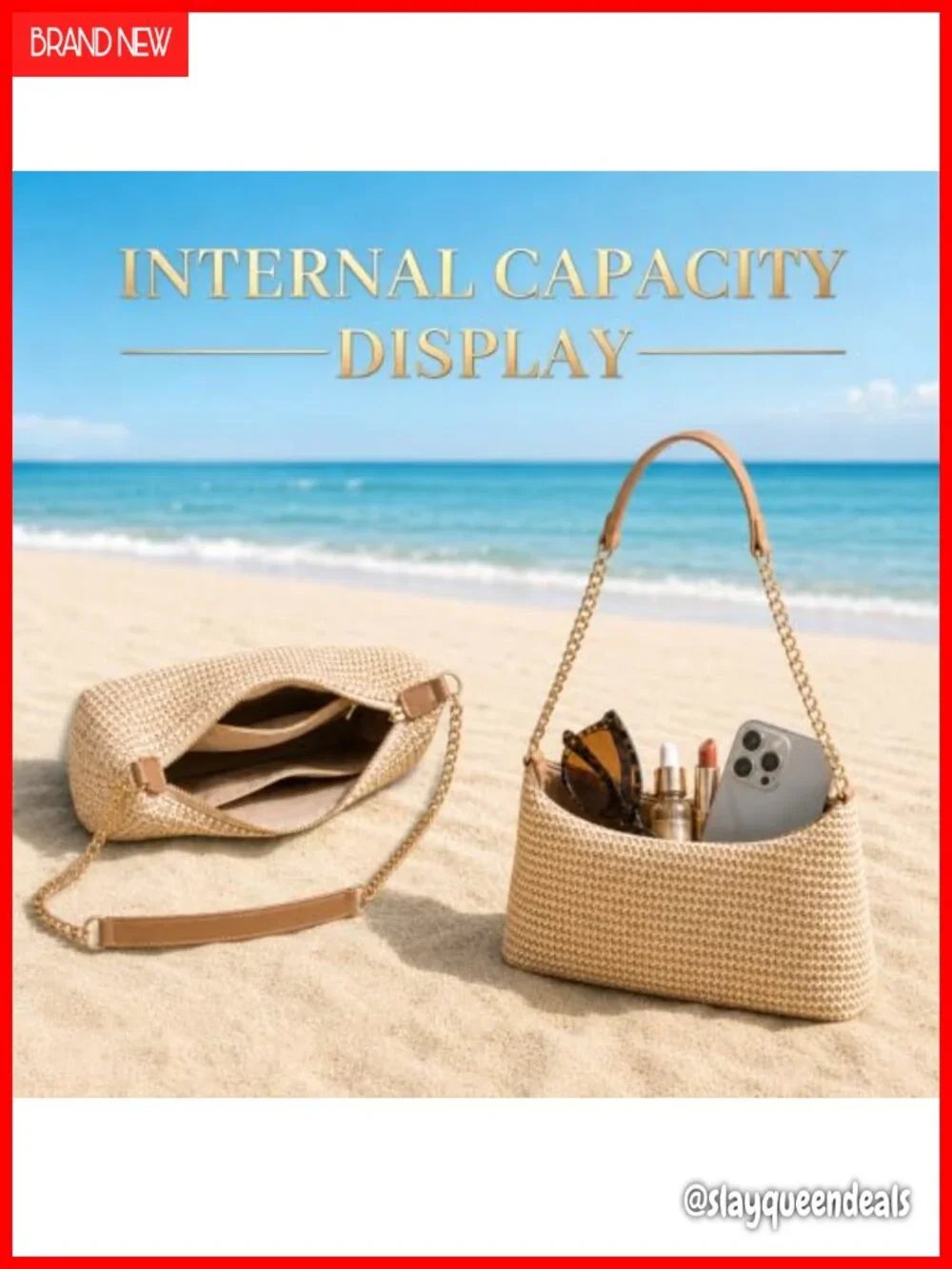 Straw Woven Boho Hobo Bag Adjustable Crossbody